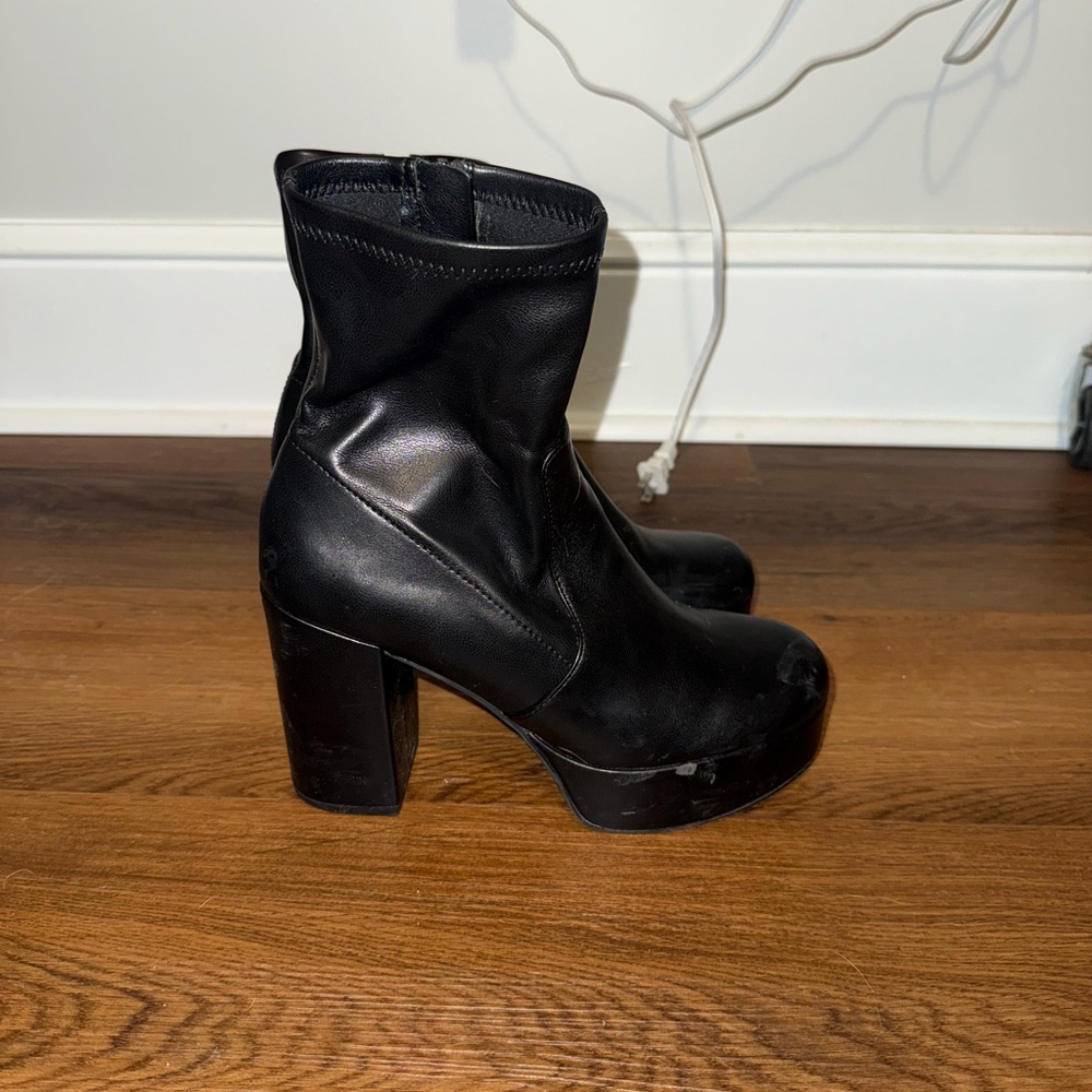 Madden Girl Women’s Black Leather Boots
